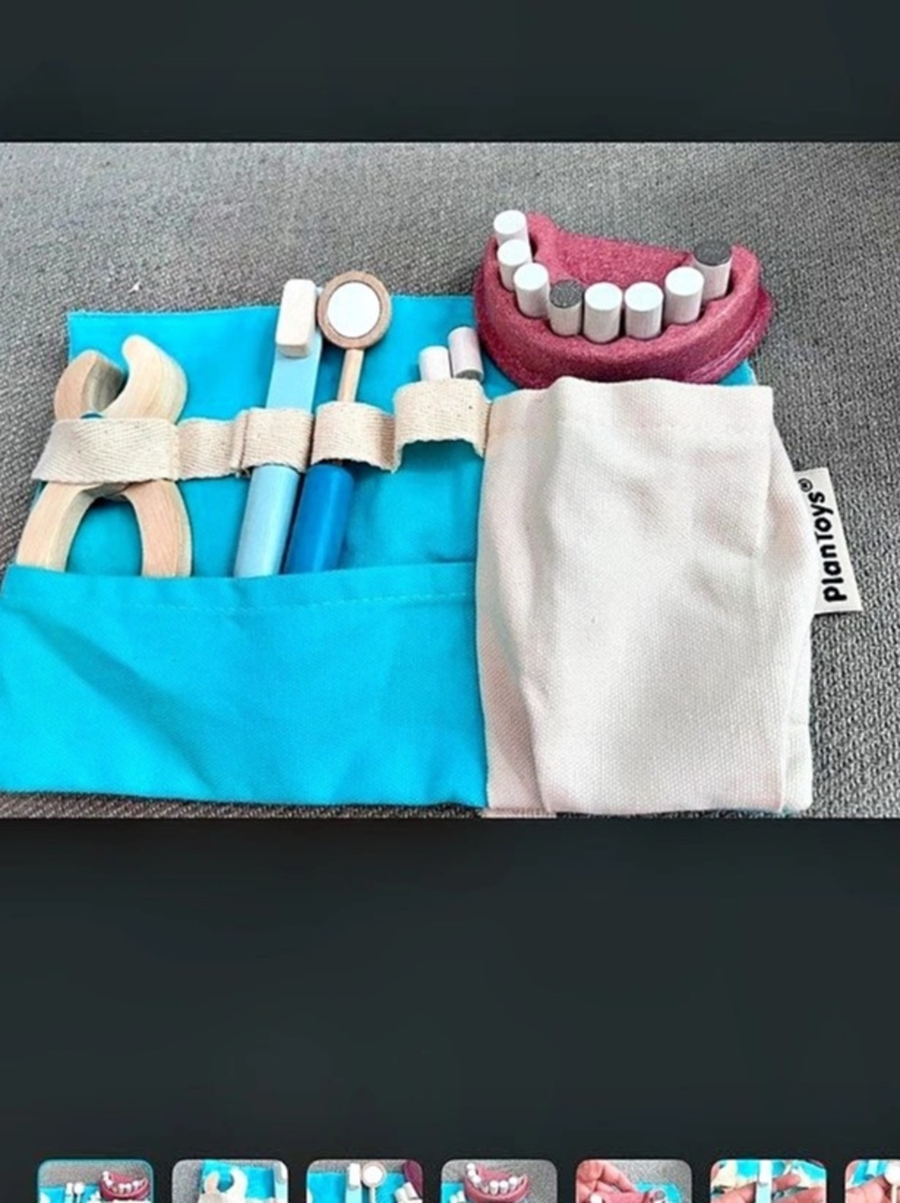 PlanToys Wooden Dentist Pretend Play Toys – Sustainable Montessori Toy